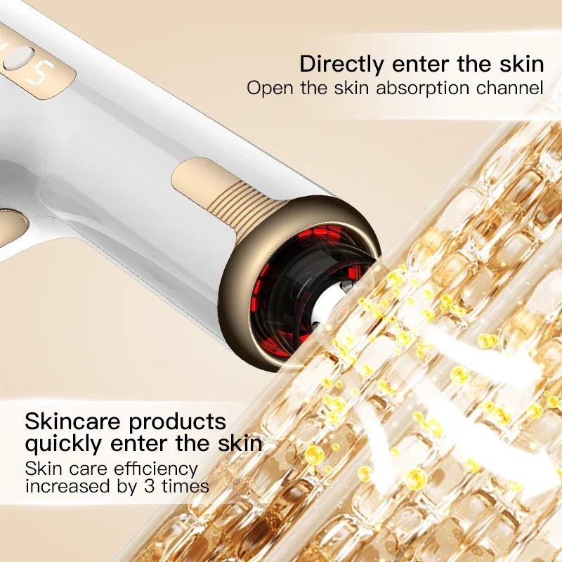 Elektrisch huidverzorgingsinfusieapparaat met gekleurd licht verbetert de efficiëntie Geschikt voor infusie van huidverzorgingsproducten