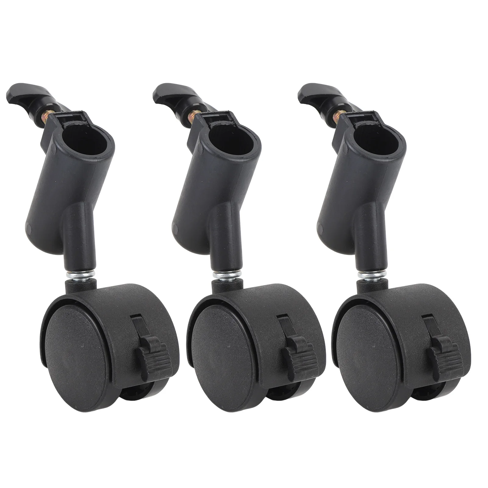 3pcs Light Stand Wheels with Brake 16MM 360° Rotating Quiet Easy to Install Tripod Swivel Casters for Live Photography new