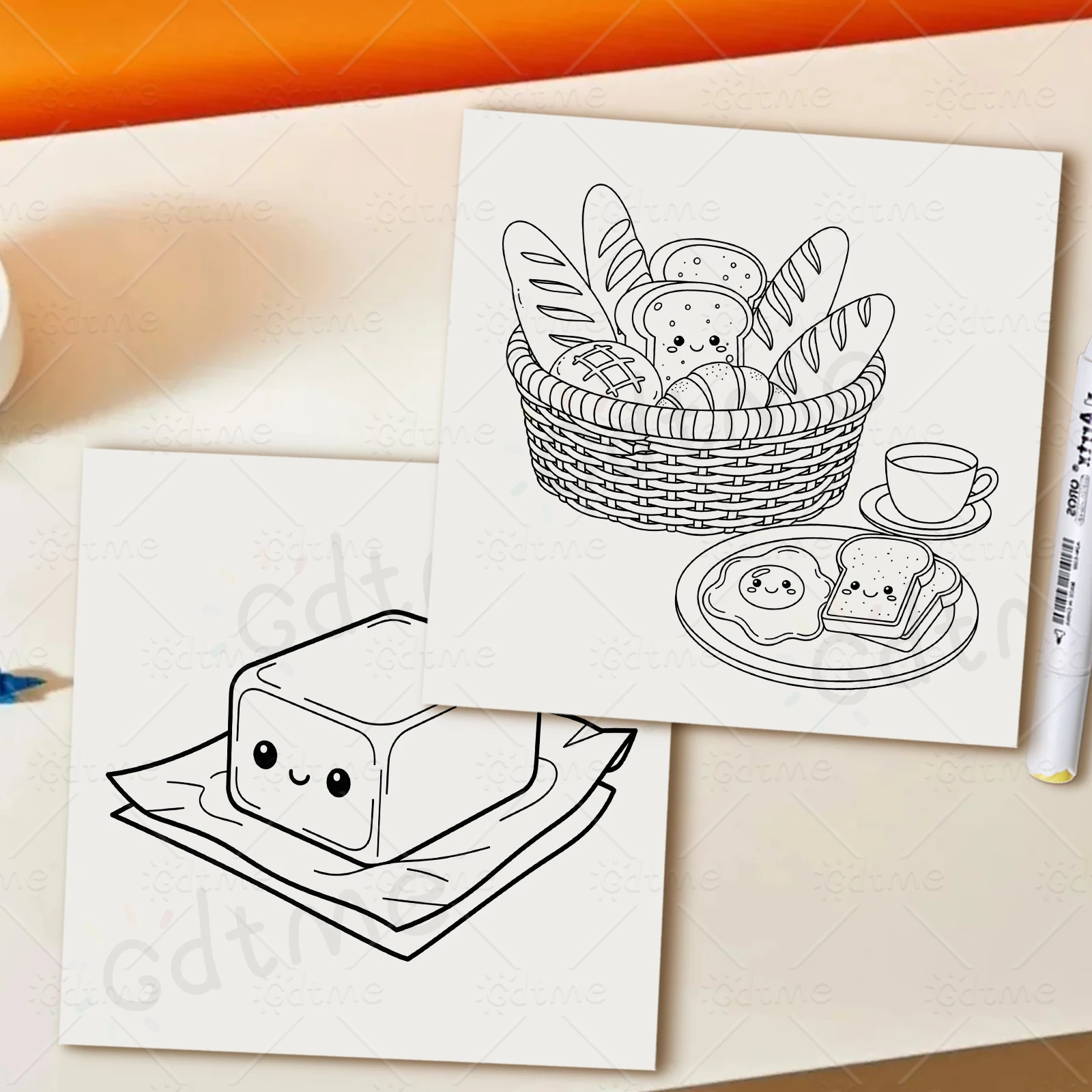 BAKE SHOP Malbuch mit kräftigen, einfachen Mustern für Erwachsene, niedliches Zeichenbuch, perfektes Geschenk für Party und Geburtstag – Detail 8