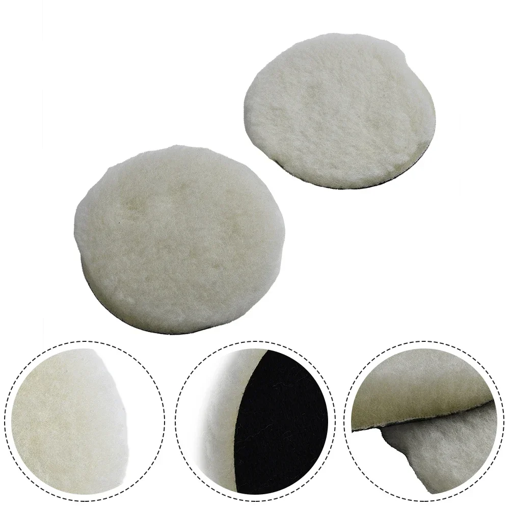 2pcs 5/6/7 Inch Wool Buffing Polishing Pads Bonnets Sanding On Car Bufferbuffing Automotive Marine Aerospace Coatings