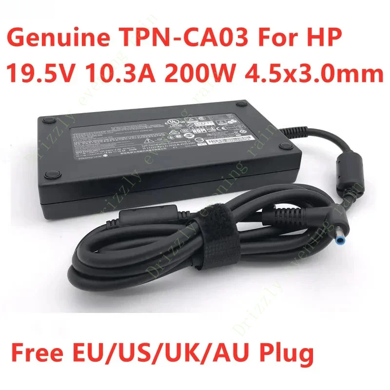 Genuine 19.5v 10.3a 200W TPN-DA10 TPN-CA03 AC adapter for HP ZBook 17 G6 G4 G3 G5 omen Air Pro Plus 4 5 6 gaming laptop charger