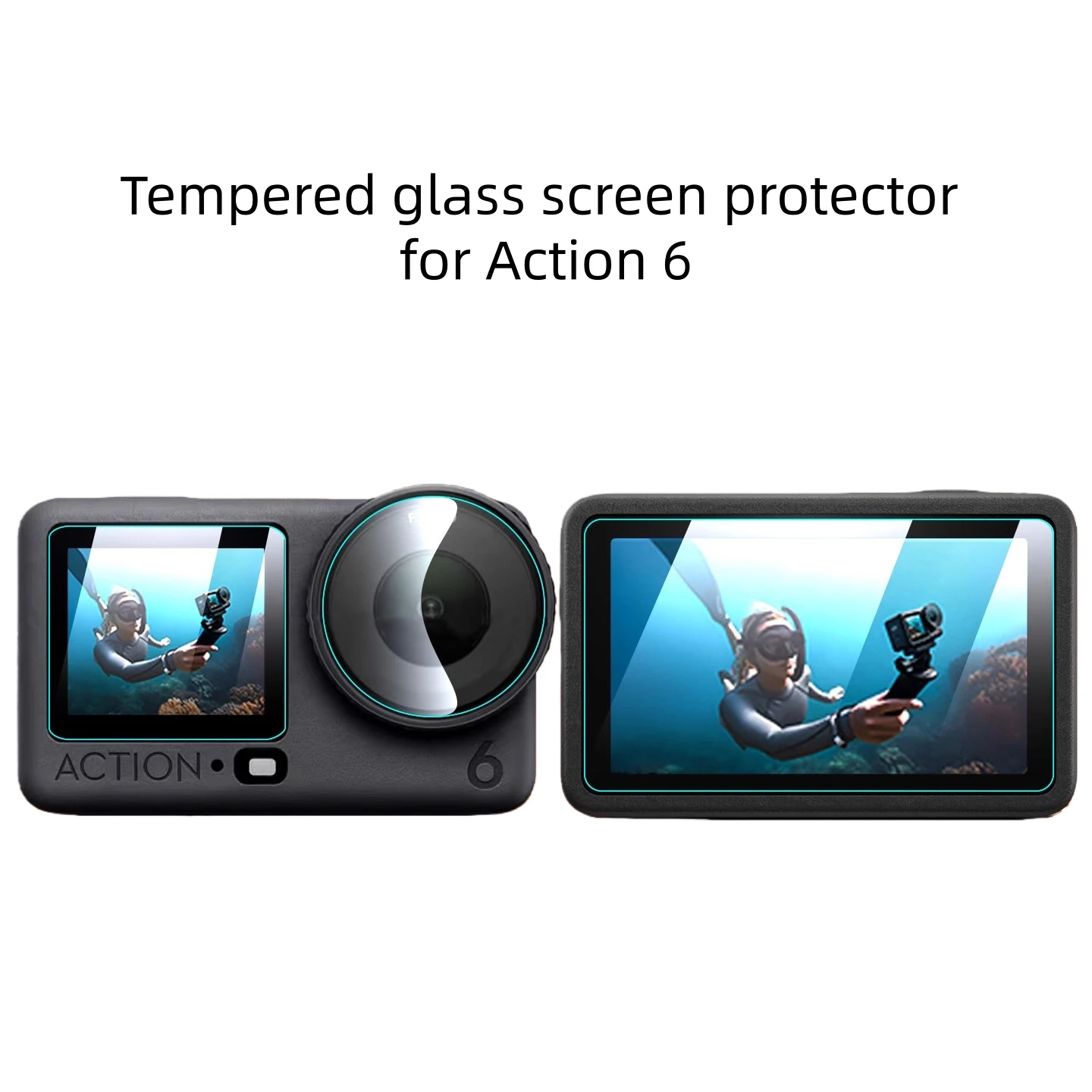 

For DJI OSMO Action6 Tempered Glass Screen Protector Lens Protective Film Action Camera Accessories
