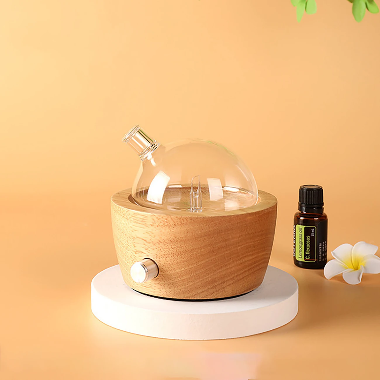 20ML Wooden Glass Aromatherapy Pure Essential Oils Diffuser Waterless Aroma Diffuser Air Nebulizer Household Humidifier For Home