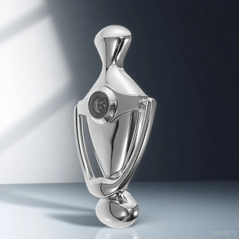 

Cat Eye Knocker Zinc Alloy Wide Base Smooth Finish Beautiful Arc Design Easy Install Security Door Viewer For Home Front