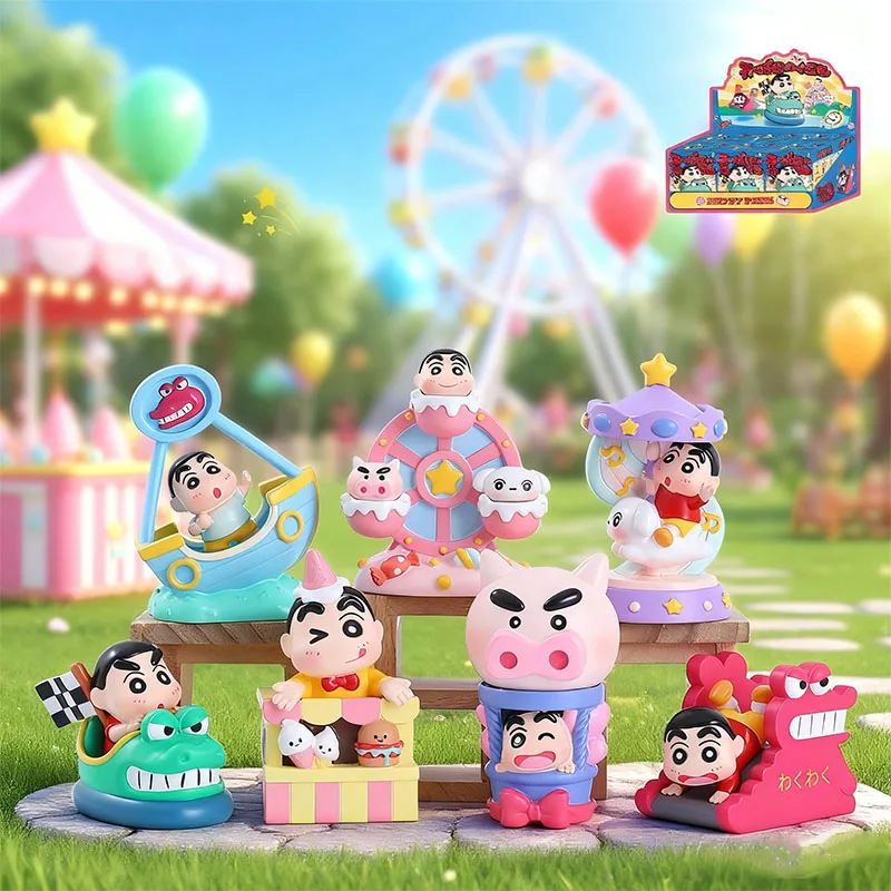 Miniso-caja ciega de crayón Shin Chan, caja ciega de deseos de verduras de dibujos animados, decoración creativa de adorno de escritorio para juego de moda