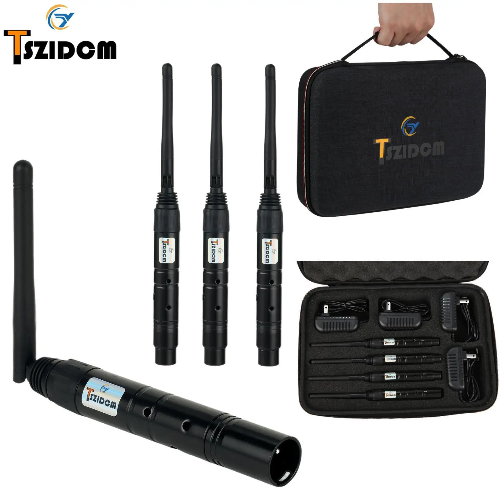 جهاز إرسال/جهاز إرسال dmx لاسلكي ، dmx512 ، dfi ، dj ، وحدة تحكم في الإضاءة مع محول للمرحلة ، والحفلات ، أزعج