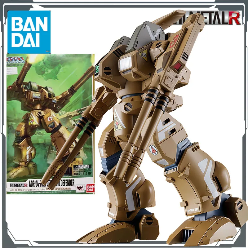 Oryginalne figurki akcji Bandai HI-METAL R ADR-04-MKX Destroid・Defender, zabawki anime dla chłopców, prezent na Boże Narodzenie, model kolekcjonerski