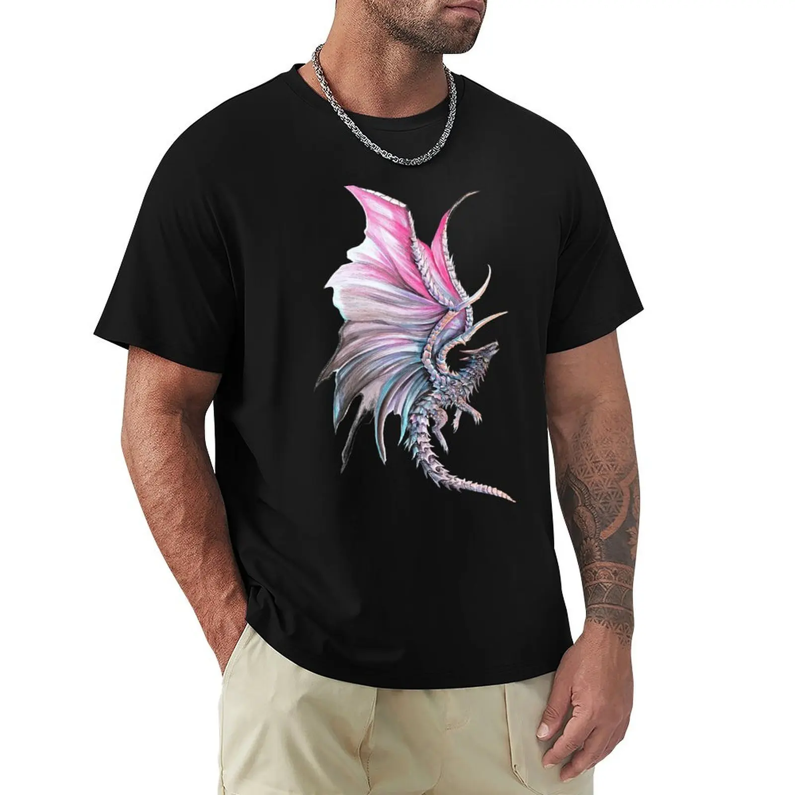 Dark Opal Dragon T-Shirt Basic Comfort Fit T-Shirt for Men