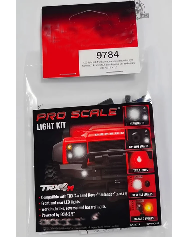 LED light set suitable for 1:18 TRX4M Defender Liema RC remote control car original accessories 9784 9783