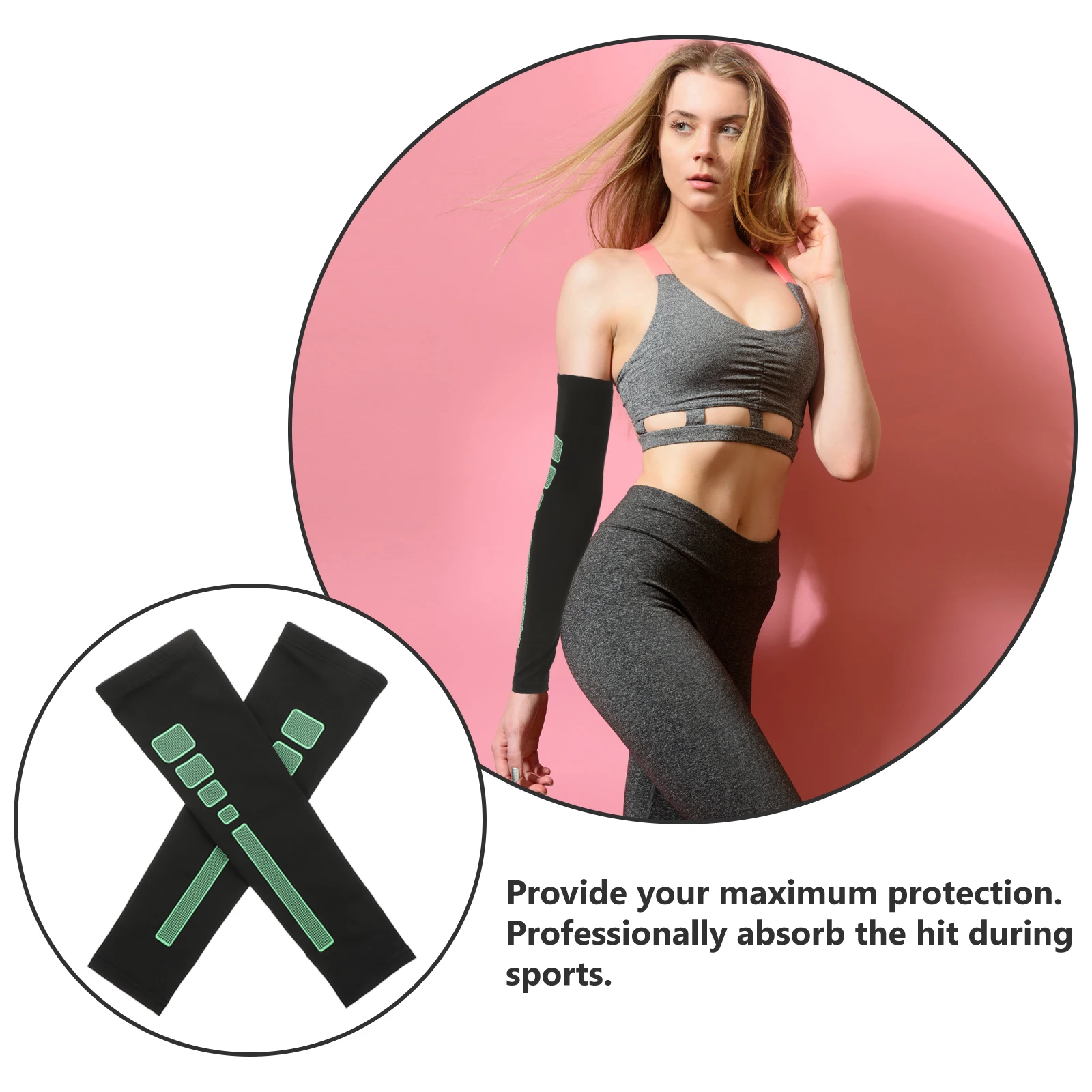 

2 Pcs Arm Sleeves for Men Women Basketball Elbow Pad Breathable Volleyball Forearm Guard Unisex Elbow Support Lightweight