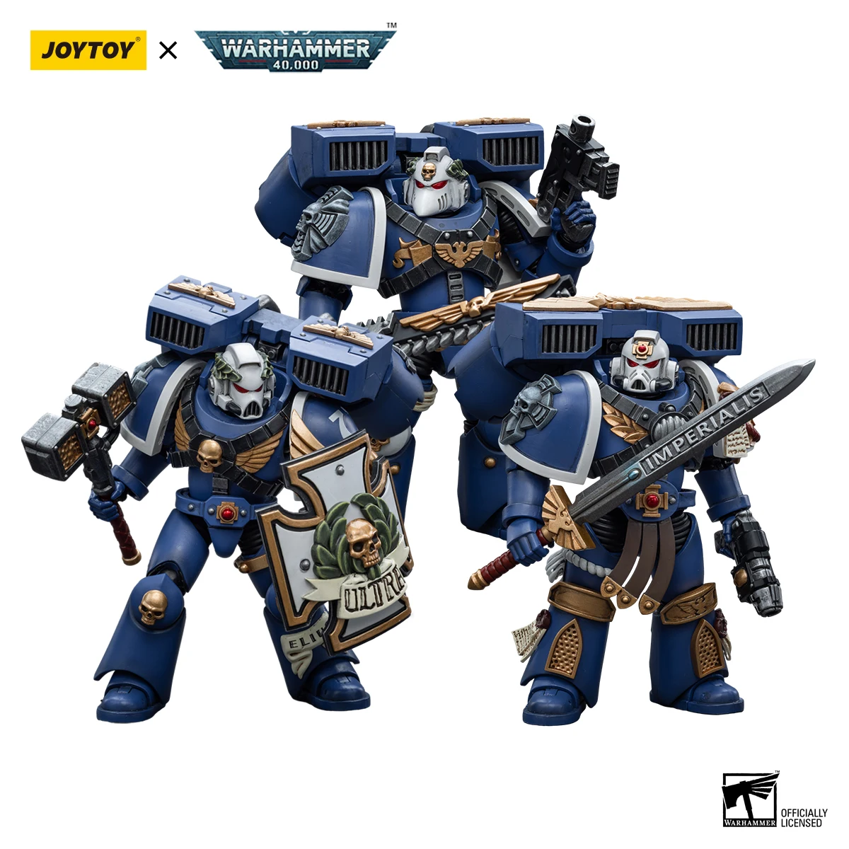 [IN-STOCK] JOYTOY Warhammer 40k 1/18 Action Figure NEW Ultramarines Vanguard Veteran Anime Free Shipping