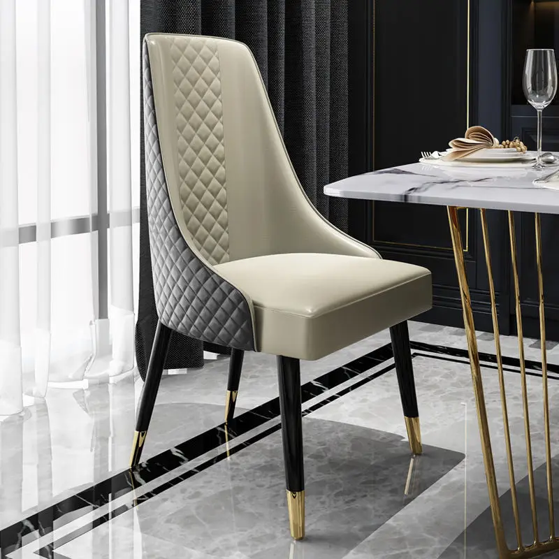 high back nordic luxury modern dining chair home restaurant furniture coffee