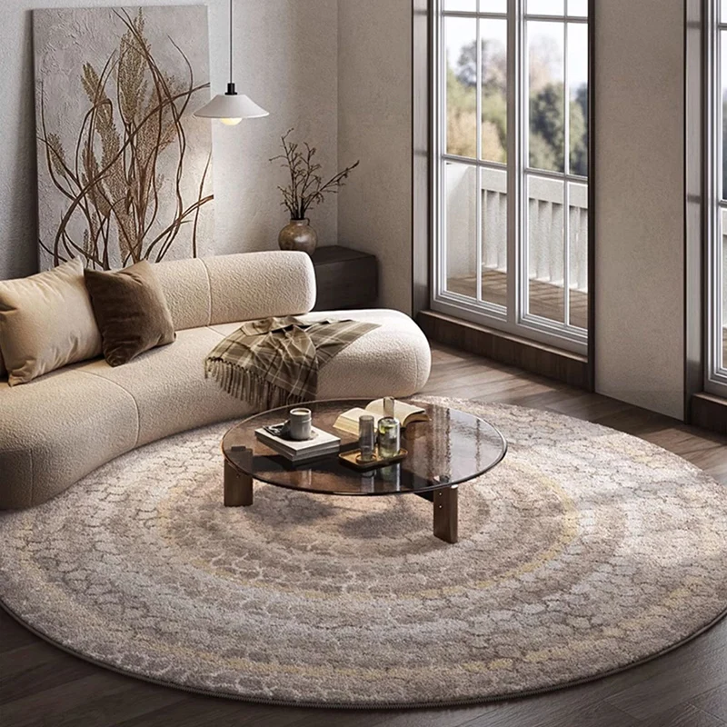 Chinese Style Vintage Living Room Carpet Round Rug for Bedroom Cloakroom Floor Mat Luxury Thick Soft Fluffy Area Rug Home Decor