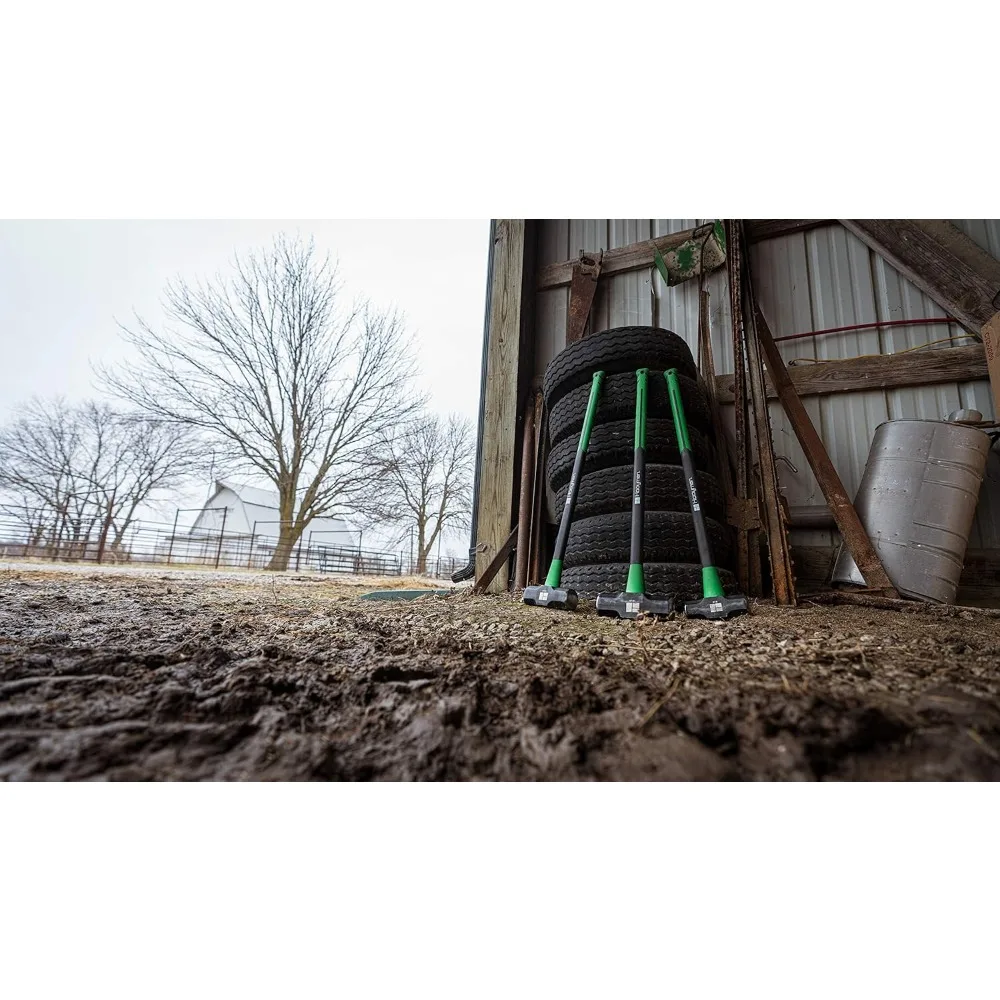 ชุดค้อนตีเหล็กและค้อนหัวตอกแบบมีด้ามจับตามหลักสรีรศาสตร์สำหรับงานก่อสร้างหนัก พร้อมแกนไฟเบอร์กลาสและเหล็กความแข็งแรงสูง