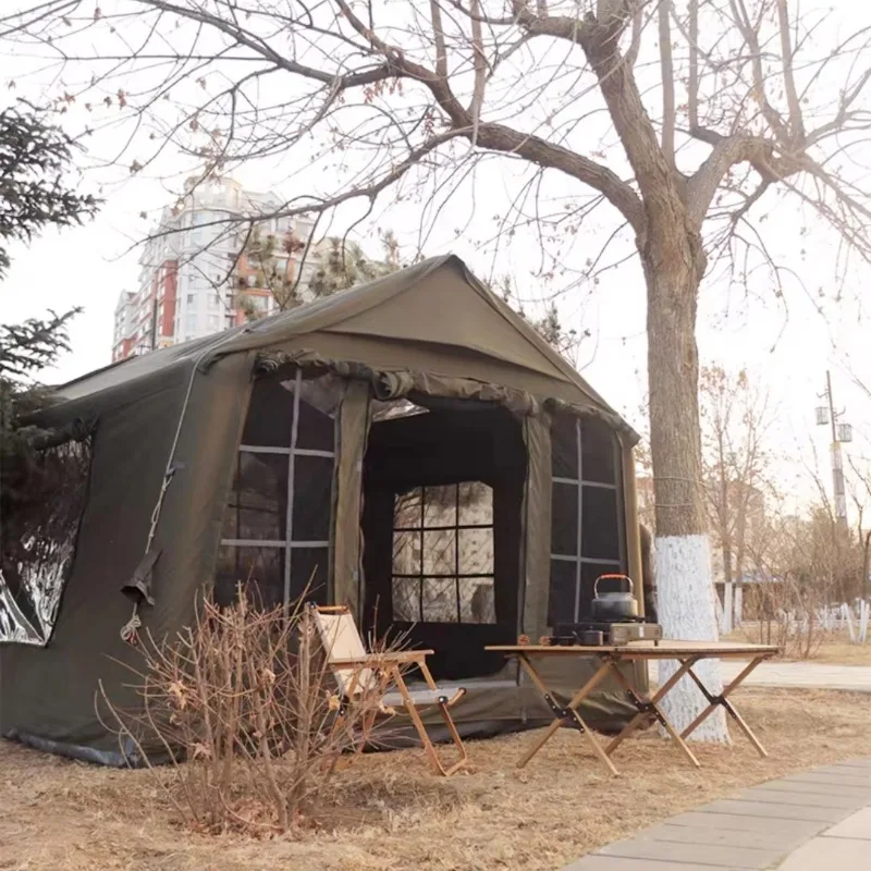 2026 9.0 Green Air Tent For 4-6 Person Family Inflatable Outdoor Camping Tent With Free Flysheet