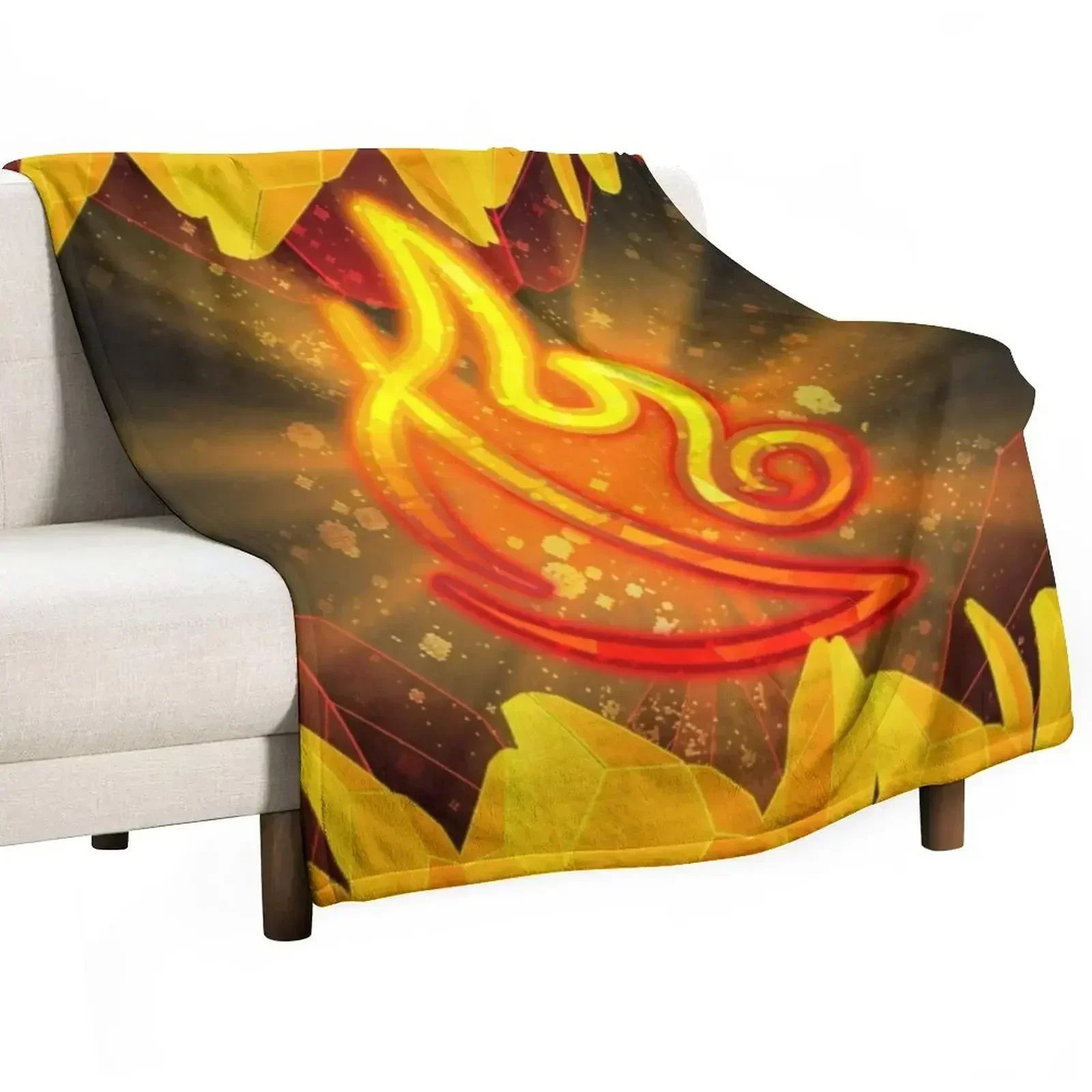 

Wizard101 - Fire Cast Symbol Throw Blanket Multi Purpose Soft Warm Blanket for Home Travel