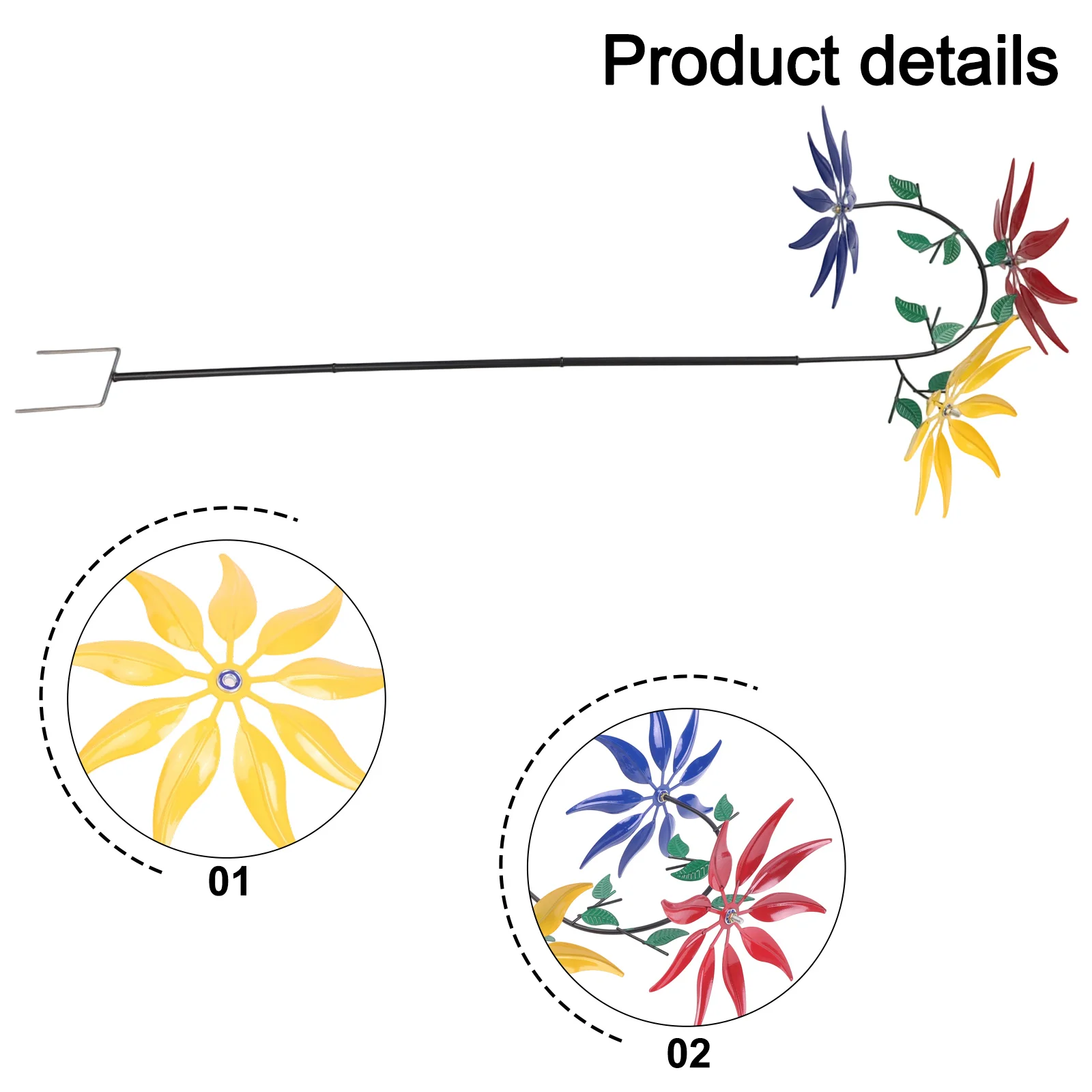 Colorful Windmill Wind Spinner As Shown Mesmerizing Wind for sculpture Colorful Ornament Easy Assembly Mesmerizing Visual