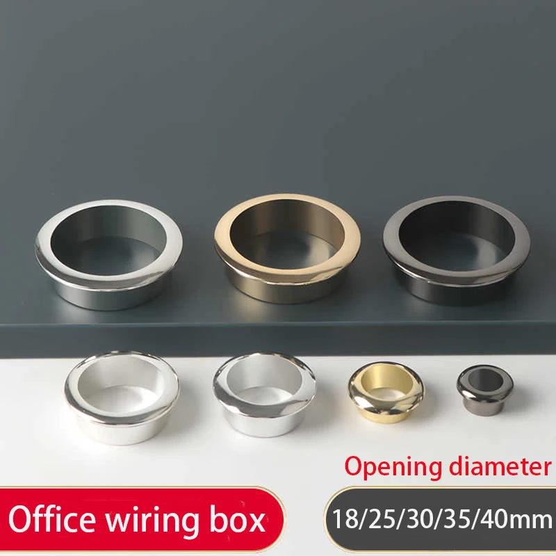 5Pcs Computer Desk Cable Protective Cover 18mm-40mm Desktop Socket Wire Hole Vent Decorative Cover Hardware Desktop Accessories