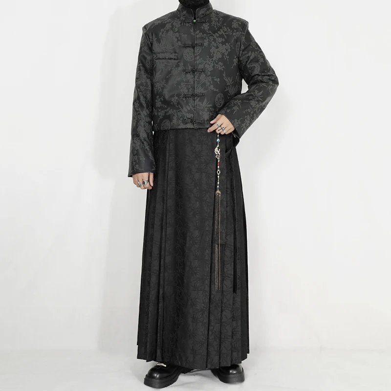 NDNBF yamamoto style 2024 Original Hanfu, Ancient Chinese Costume, Unisex, One Piece Horse Face Skirt, Half A-line Long Skirt