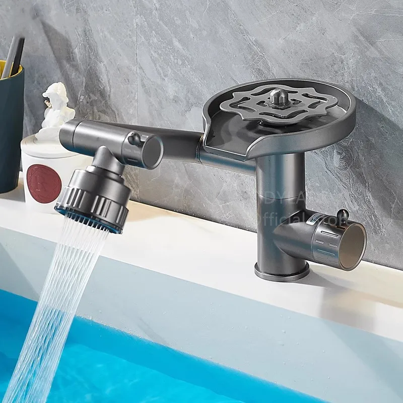 

Mechanical Arm Universal Faucet Kitchen Sink Faucet With Cup Washer Bathroom Countertop Basin Hot and Cold Tap