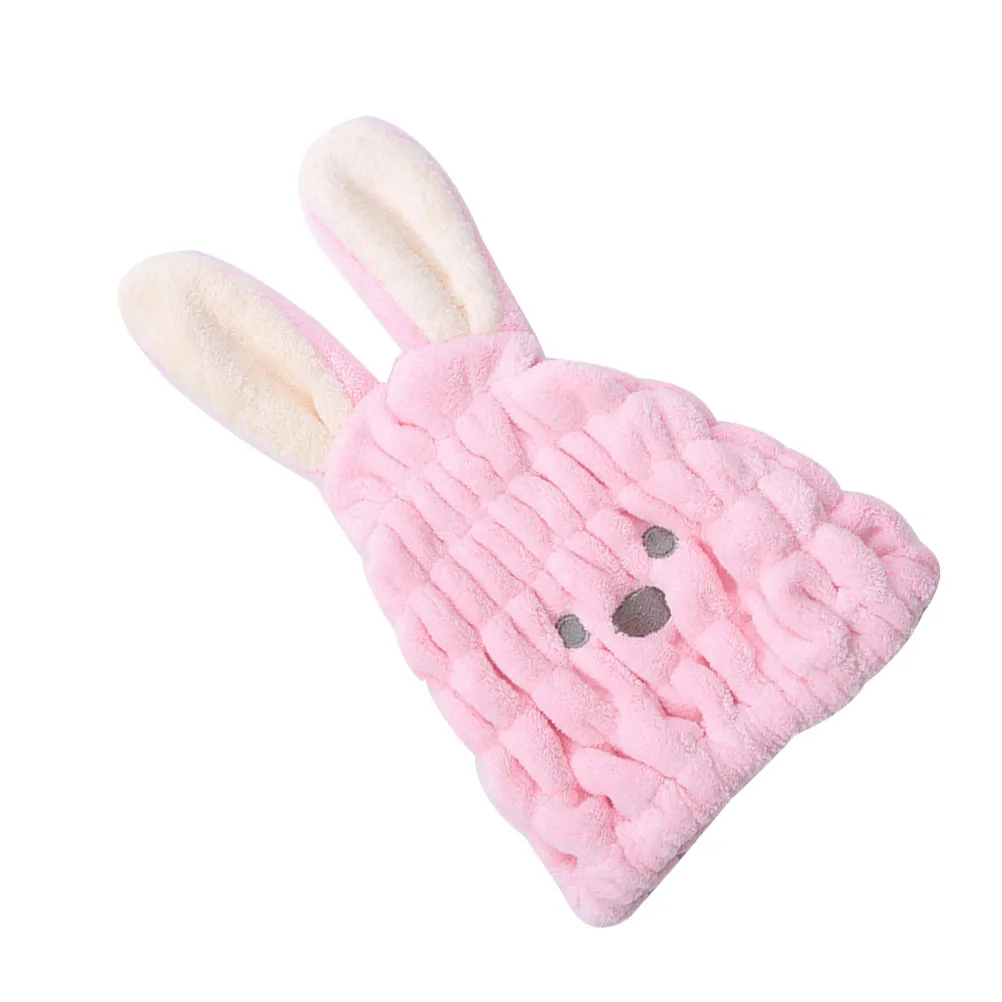 Creative Cartoon Animal Dry Hair Hat for Kids Soft Absorbent Fast Drying Hair Drying Cap for Bathing Face Washing School Travel