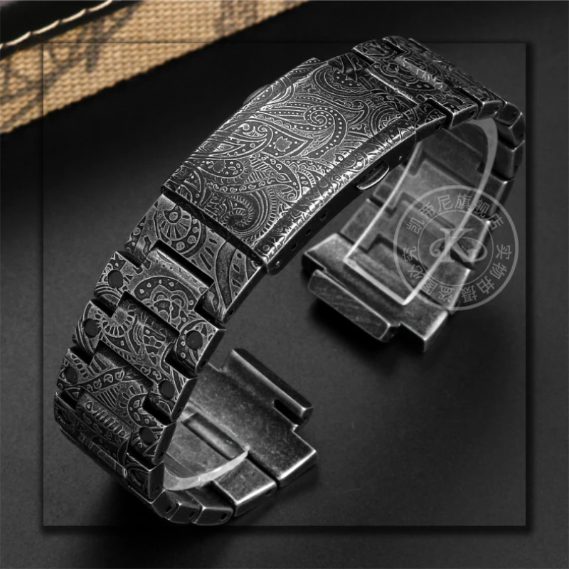 316L Metal Watch Strap men Stainless Steel modified Carved Watchband Case for Casio DW5000 DW-5600 GMW-B5600 GW-5000 Belt Bezel