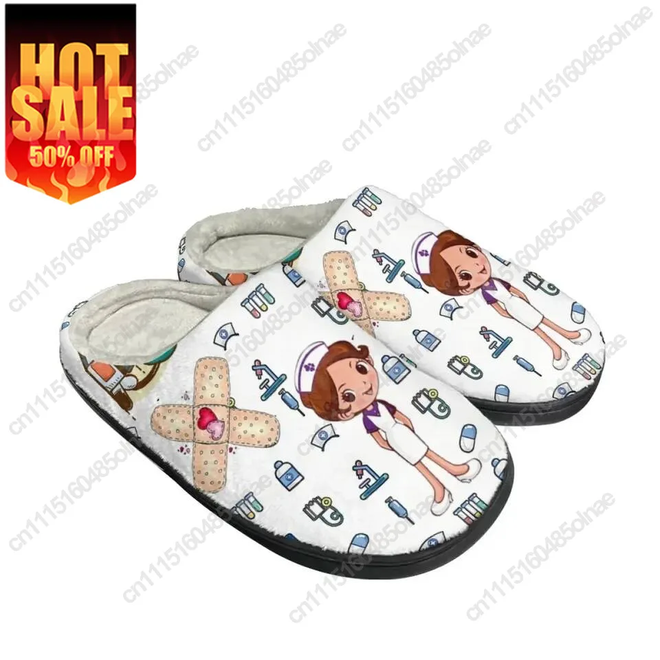 Winter Indoor Floor Casual Nurses Design Women Warm Home Comfortable Non-Slip Cotton Slippers For Household