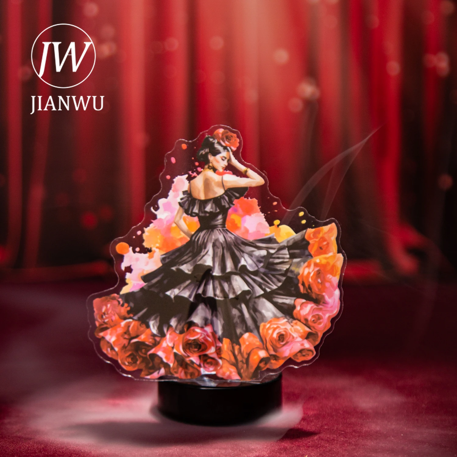 JIANWU Dance Melody Series Vintage Girl Character Material Collage PET Sticker Creative DIY Journal Scrapbooking Stationery