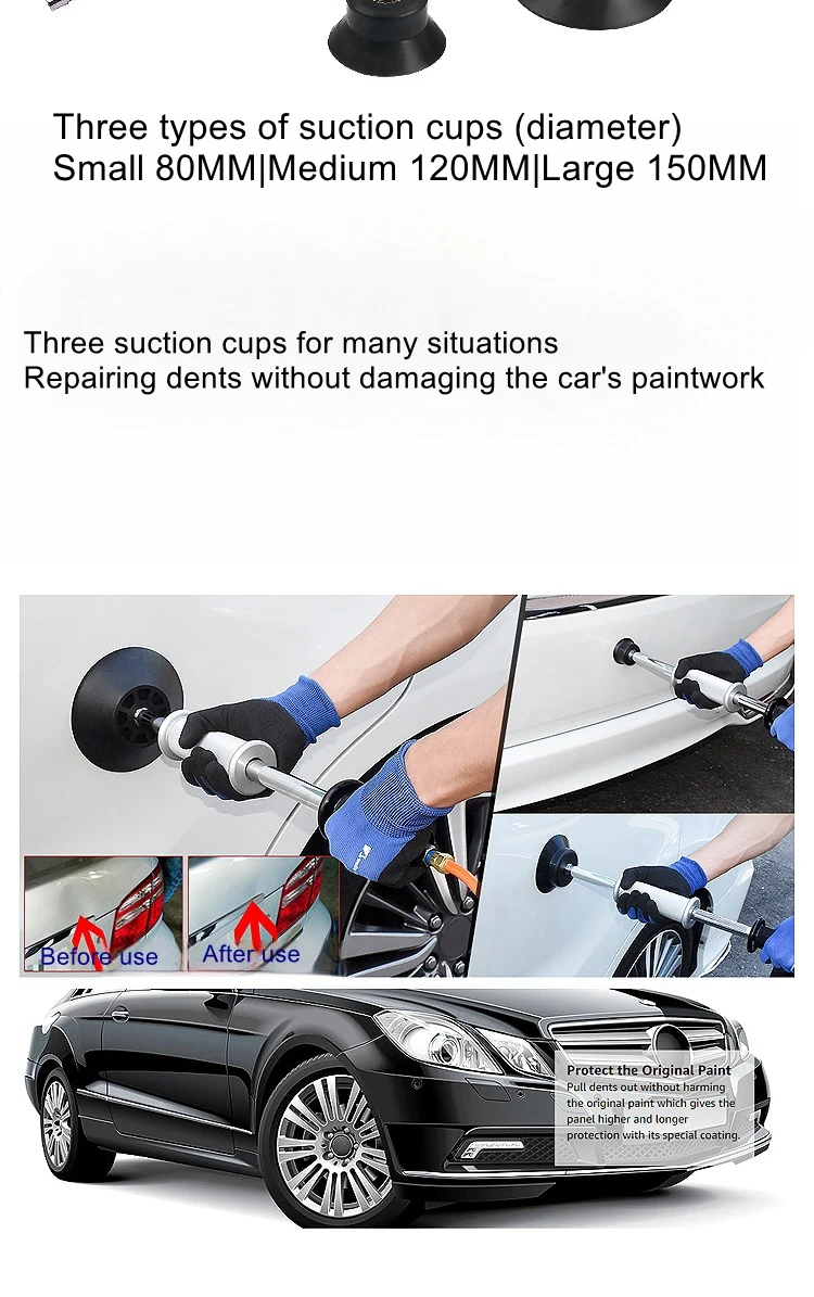 Pneumatic Pulling Hammer Dent Repairer Pneumatic Vacuum Sucker Free Sheet Metal Painting Car Profile Repair Puller