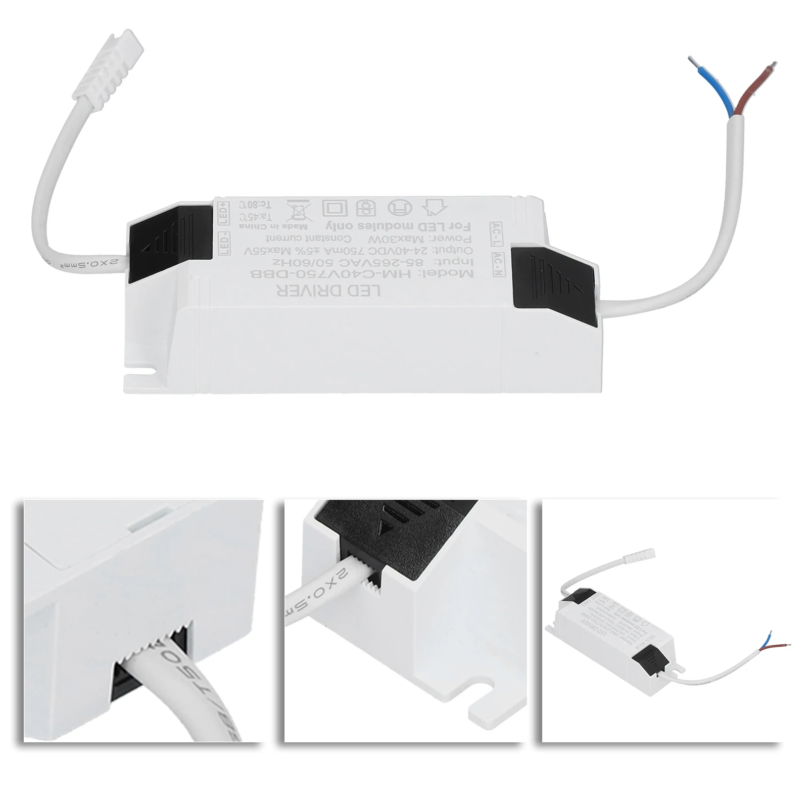 30W LED Driver Constant Current 750mA LED Light Transformer Input AC85‑265V Output DC24‑40V