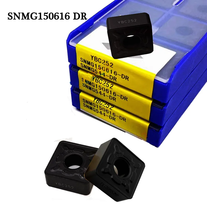 

10PCS SNMG150616 DR YBD152 YBC251 YBC252 Carbide Inserts External Turning Tools SNMG 1506 Blade CNC Lathe Cutter Tool for P.K.