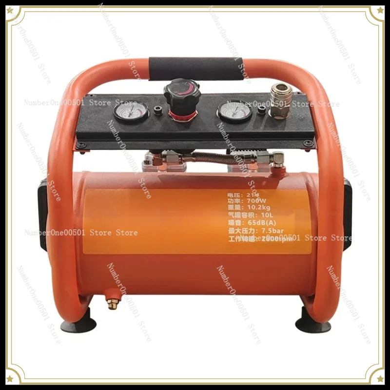 Air Compressor 10L Household Portable Air Pump Oil-free Air Compressor