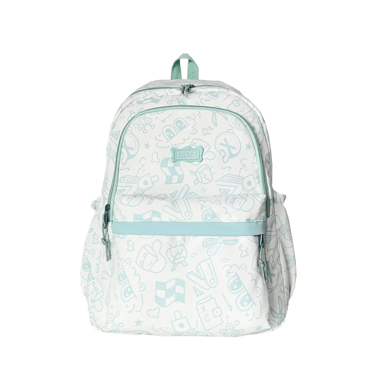 New casual printed graffiti backpack for Japanese elementary school students, simple and sweet backpack school bag mochilas