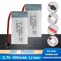 752035 Battery 3.7V 400mAh 20C Lipo Battery USB Charger For Syma X11 X11C Hubsan X4 H107C H107D H107L Drone RC Aircraft
