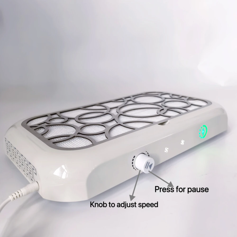 professional turbo powerful 120W 2 fans manicure nail vacuum cleaner extractor dust collector for nails Aspirator view 5
