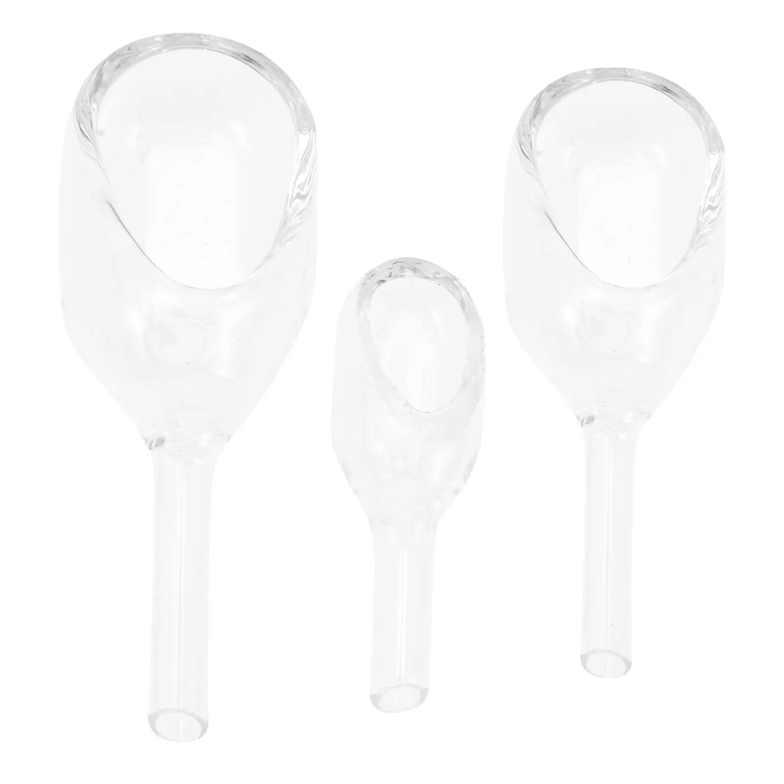 3Pcs Glass Weighing Funnel Set Uniform Shape Weight Large Capacity Spill Proof Easy Pour Lab Experiment Weighing Boat Clear
