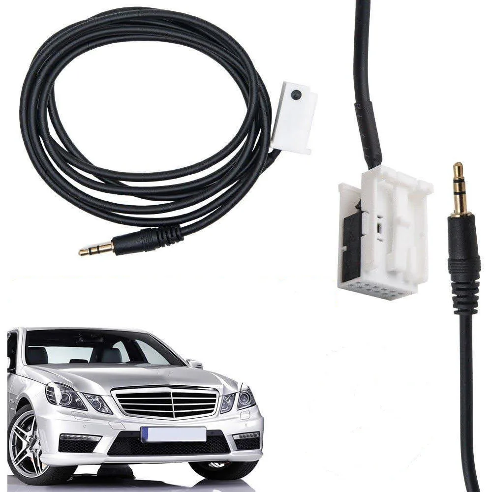 PVC 3.5mm Audio Music AUX Cable Input Adapter for MercedesBenz W209 W203 C Class Fit for MercedesBenz W209, W203 C Class models