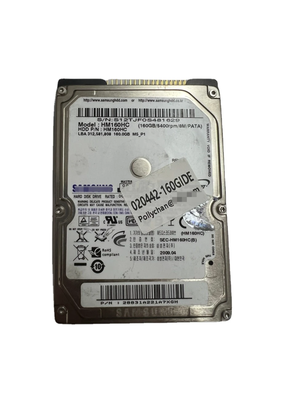 Disco Duro HDD de 40G, 60G, 120G, 160G, 2,5 \