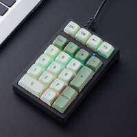 T21 Wired Mechanical Numeric Keypad with Multi-color Lights and Blue Switch Suitable for Finance, Business, 21-key ,Laptop Users