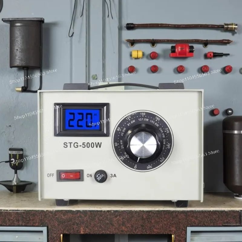 New LCD single-phase regulator STG-500VA-220V adjustable power supply with voltage and current display (100% copper)