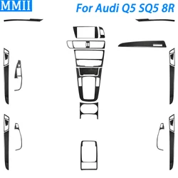 For Audi Q5 SQ5 8R 2009-2017 Carbon Fiber Center Console Dashboard Gear Shift Air Outlet Suite Car Interior Accessories Sticker