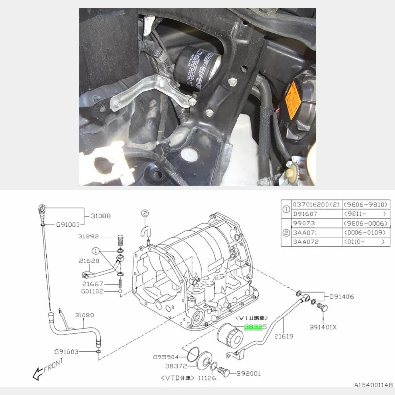 38325AA032 Genuine Automatic Transmission Oil Filter AT for Subaru Forester Impreza Outback Legacy Tribeca 2006-2009