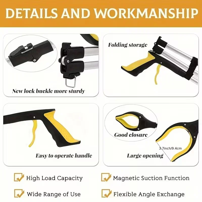 

2026-Latest Models Foldable Litter Reacher Grabber, Extender Hand Tools for Garbage Pick Up