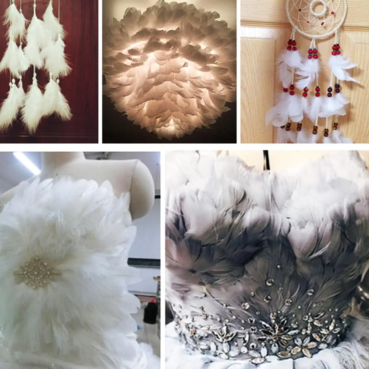 50pcs White Turkey Marabou Feathers 10-17cm Fluffy Feather for Crafts Dream Catcher Fringe Trim DIY Decoration Fly Tying