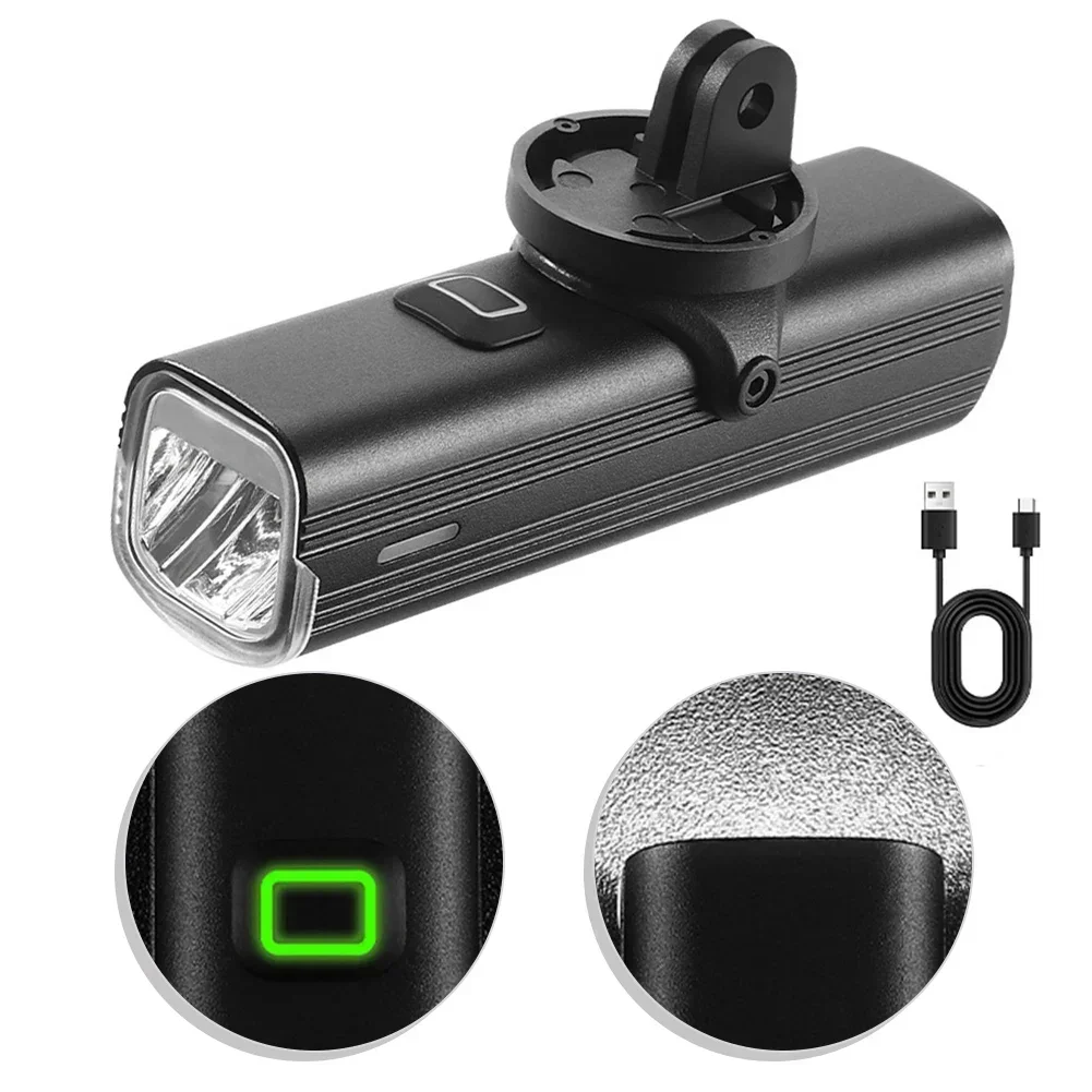 1pc Bike Light 110x30x37mm Bike Lights For Night Riding For Garmin Mount Bike Headlight Rechargeable Bicycle Accessories