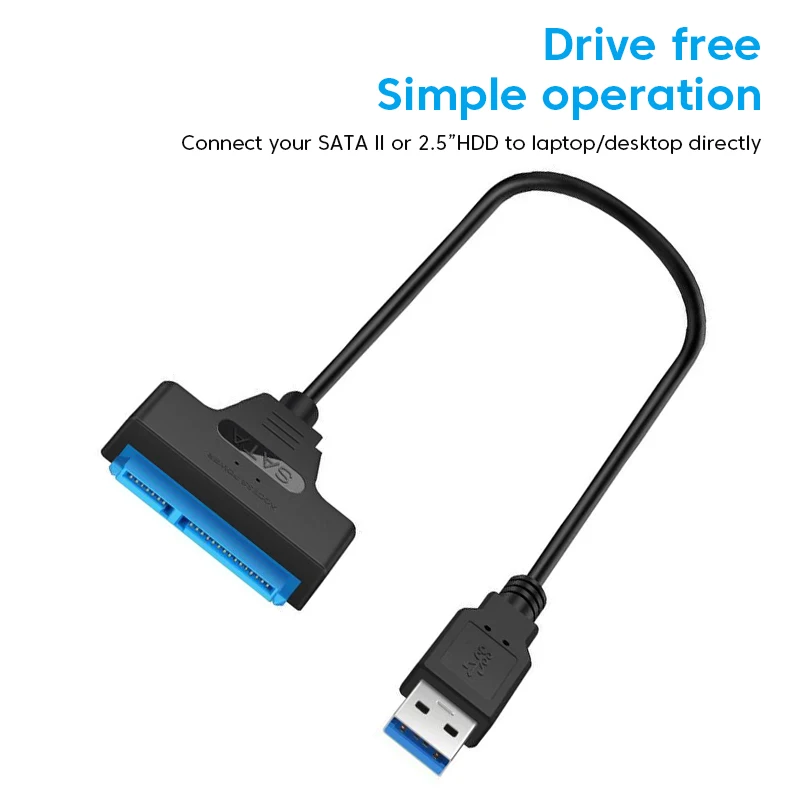 Elough Sata to USB 3 0 Adapter Support 2.5 Inches External SSD HDD Hard Drive SATA 3 22 Pin Sata 3 Cable Up to 6 Gbps Cabo Sata