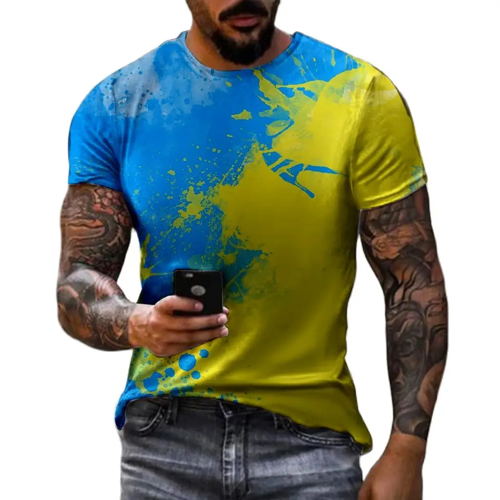 Summer Fashion Retro Graffiti Men's t-shirt Trend Casual vintage Hip Hop harajuku Street Style Printed O-neck Short Sleeve Tops