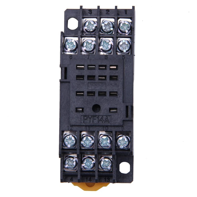 20X PYF14A DIN Rail Power Relay Socket Base 14 Pin For MY4NJ HH54P MY4