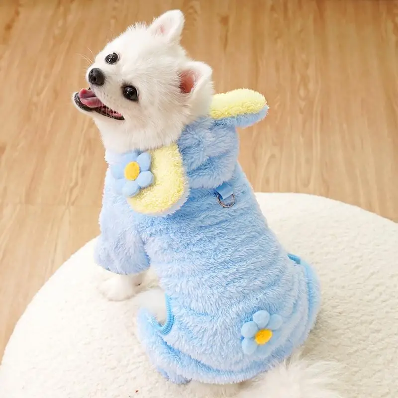 

Winter Dog Clothes Dog Clothes Cat Sweater Pullover Pet Clothes Plush Cold Weather Coats Bear Shape Dog Coat For Puppy Small