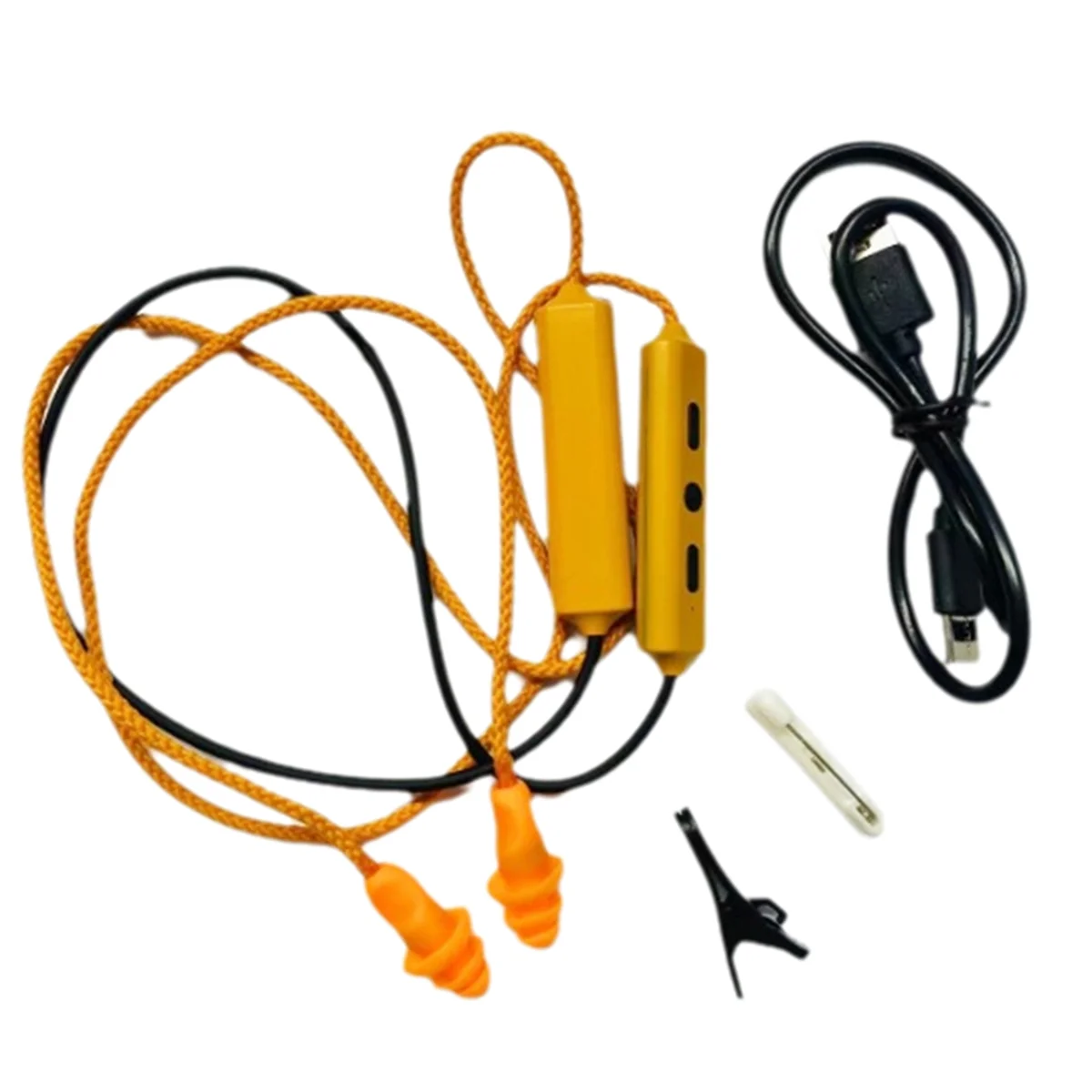 LSJD Ear Plugs Bluetooth Earphone for Work, Noise Suppression, Hearing Protection,Construction Sites, Noisy Places Orange